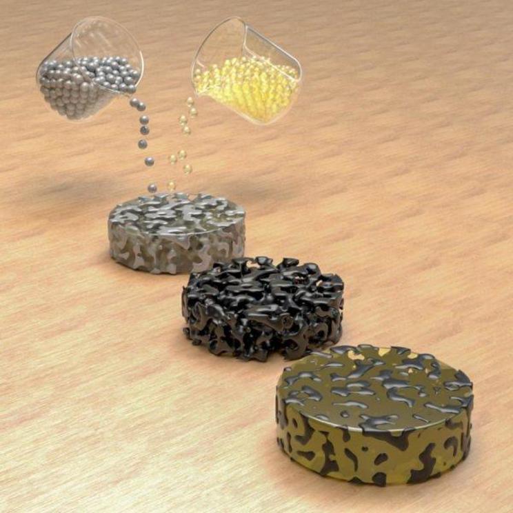 Led by scientists at Rice University, researchers have created an epoxy-graphene foam compound that is tough and conductive without adding significant weight. The material is suitable for applications like electromagnetic shielding.  Credit: Rouzbeh Shahs