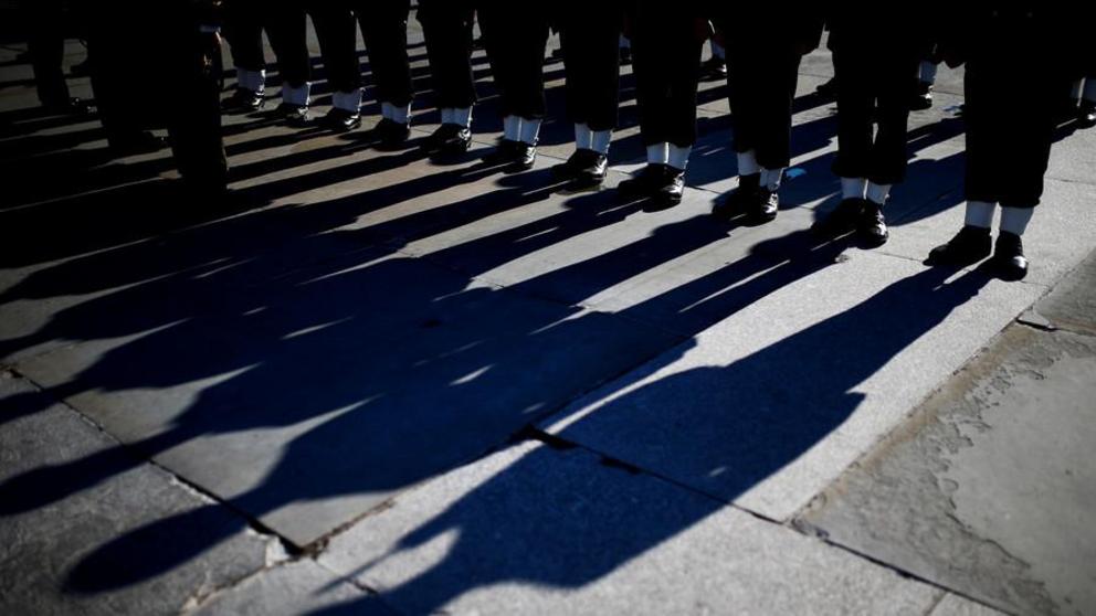 Military cadets take part in the Trafalgar Day parade at Trafalgar Square, London, Britain October 21, 2018. © Reuters / Henry Nicholls 