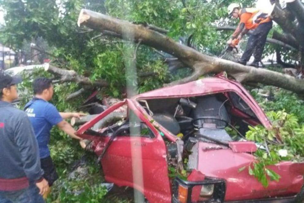 A tornado killed one person in Bogor, Indonesia's 
