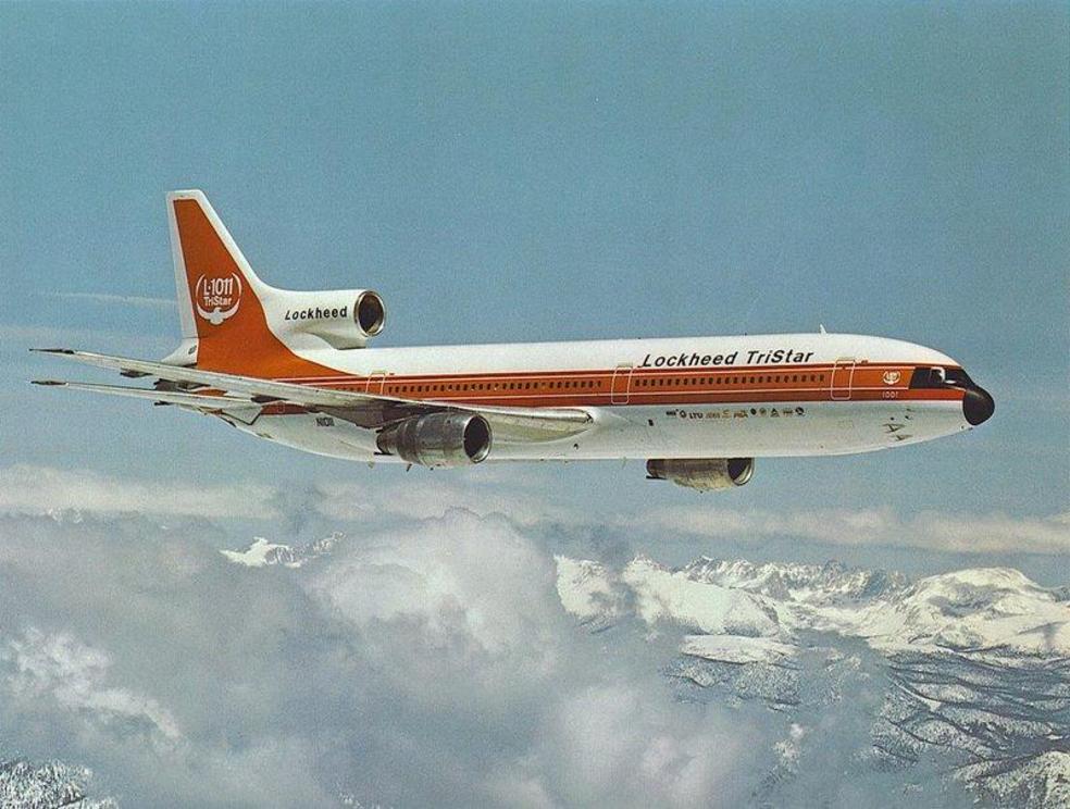 The Lockheed L-1101 TriStar, first developed in 1970.