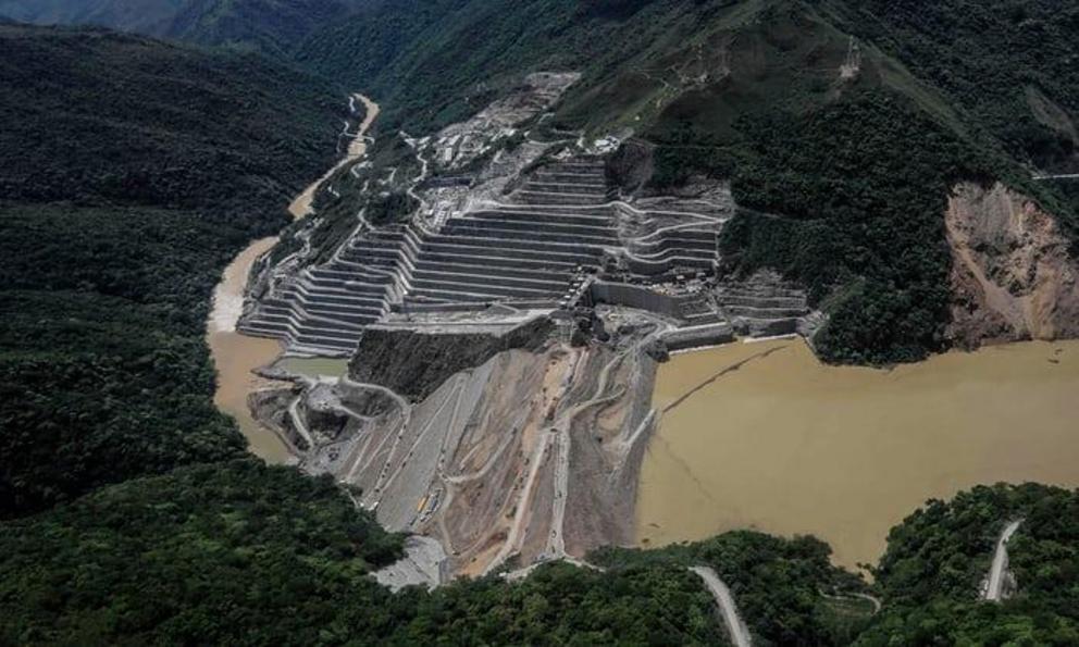 The dam of the Hidroituango Hydroelctric Project, on the Cauca river, near Ituango municipality in Colombia on 12 May 2018.