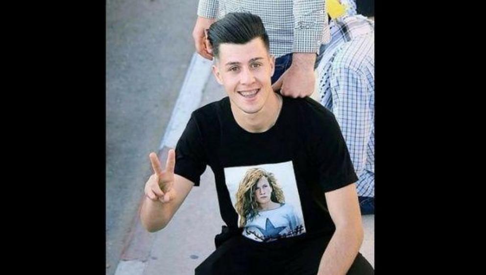 Waed Tamimi, the brother of Palestinian teen and activist Ahed Tamimi. | Photo: Twitter / @AyaIsleemEn