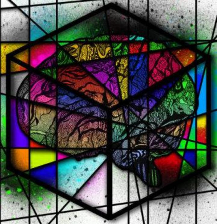 Stained glass brain