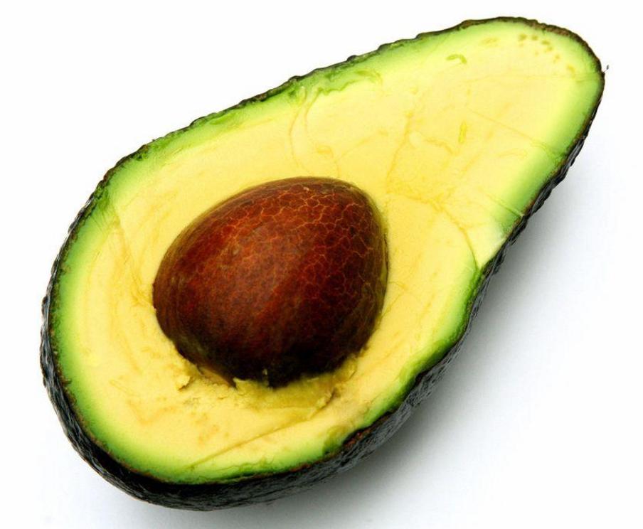 Avocado oil is pressed from the creamy pulp inside that surrounds the pit. 