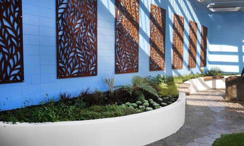 The new sensory garden for maximum- and high-security prisoners at Auckland East prison.
