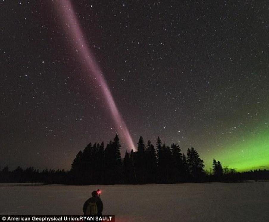 Mysterious purple and white ribbons of light seen dancing across the sky may represent a never-before-identified type of ‘skyglow.’ While amateur photographers have been documenting the phenomenon for decades, scientists only began to study it back in 201