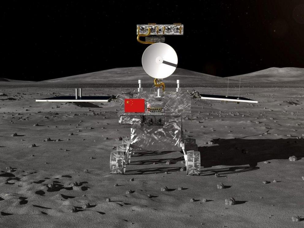 A rendering of a lunar rover for China's Chang'e-4 moon mission.