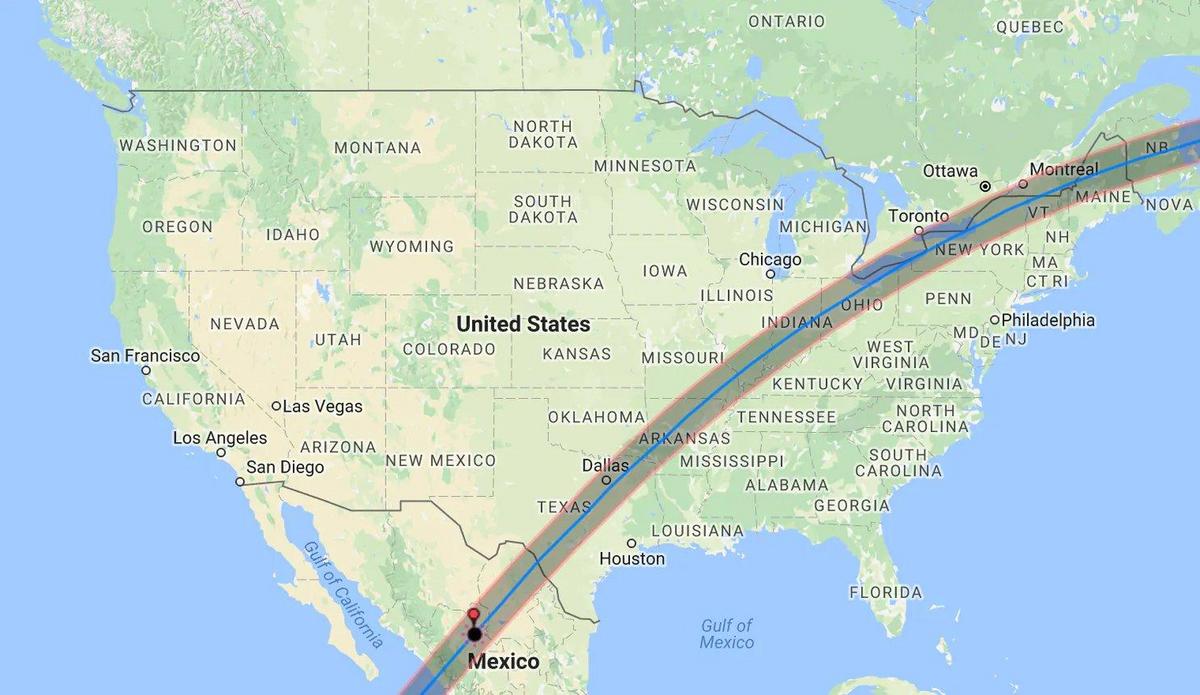 Nasa April 8 2024 Total Solar Eclipse Map Eleen Idalina