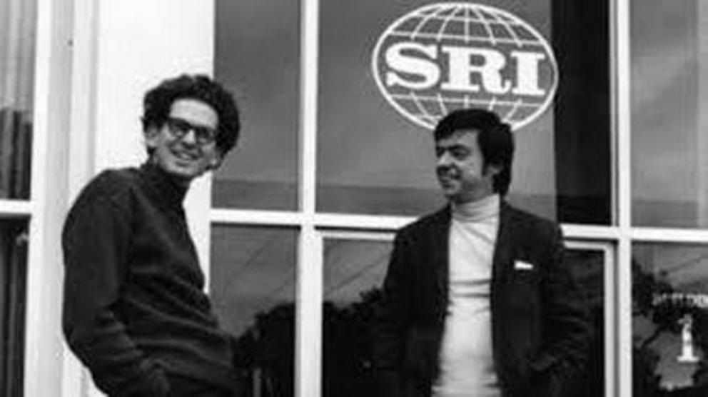 Targ and Puthoff outside the Stanford Research Institute in the 1970's