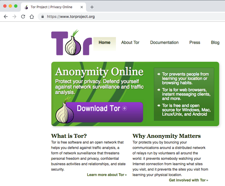 tor project anonymity online