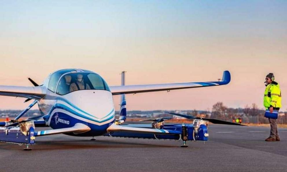 Boeing's prototype of an autonomous air taxi.