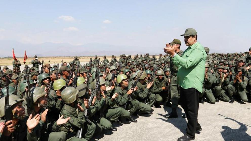 Venezuela's President Nicolas Maduro attends a military exercise in Maracay, January 29. © Reuters / Miraflores Palace 