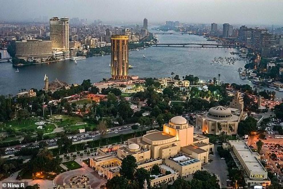 This mantle activity — lifting up the south and pulling the north down at the same time — would have kept the Nile on a gentle gradient that maintained its consistent, northward-wending course. Pictured, the Nile, as seen today, passing through Cairo