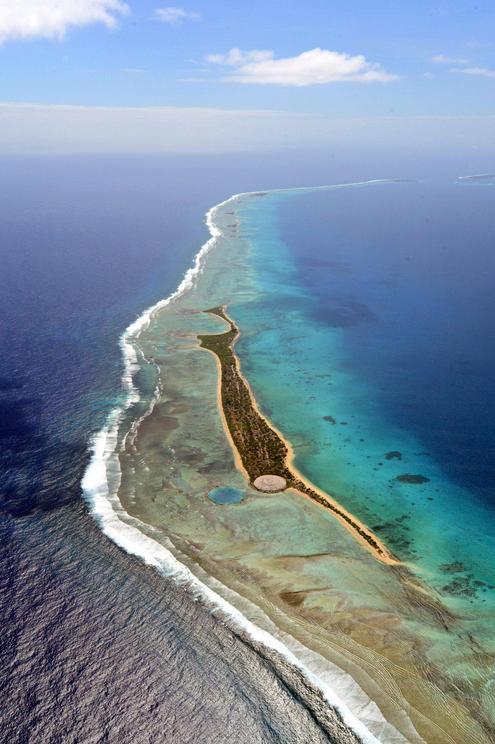 An aerial view of the Runit Dome.