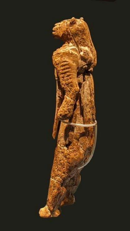 The Lowenmensch figurine or Lion-man of Hohlenenstein-Stadel found in 1939.