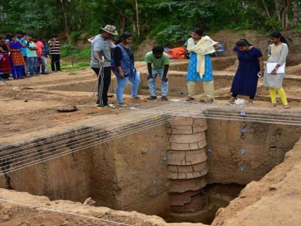 A ring well found at the dig site.