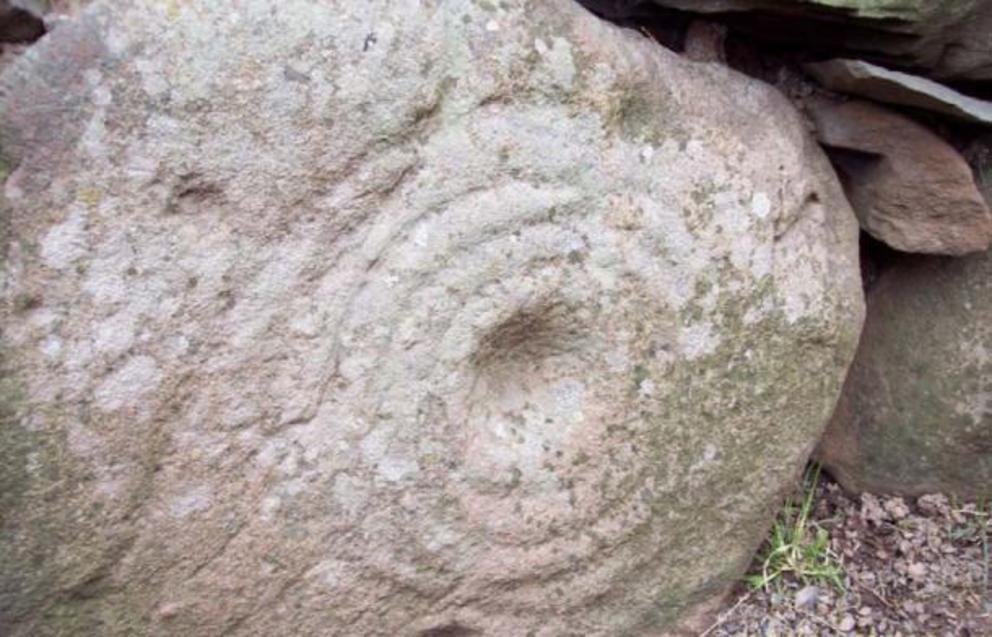 Example of a cup and ring stone