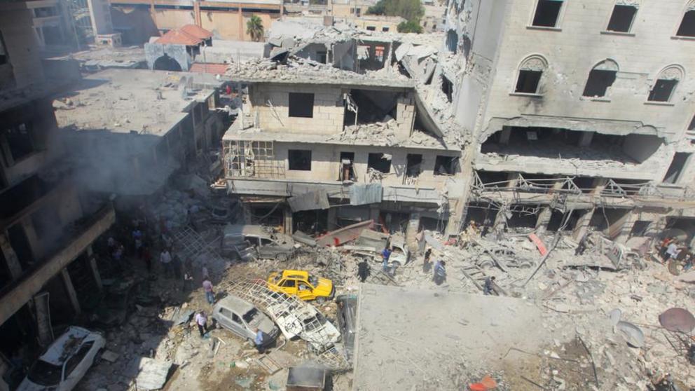 FILE PHOTO: Aftermath of an air strike in Idlib, Syria. ©  Reuters / Ammar Abdullah