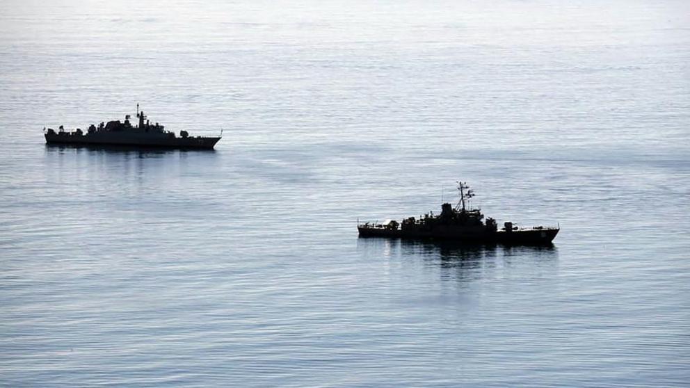 Two warships are seen during joint Iran-Russia-China naval drills in the Indian Ocean and the Gulf of Oman. © AFP / Iranian Army office