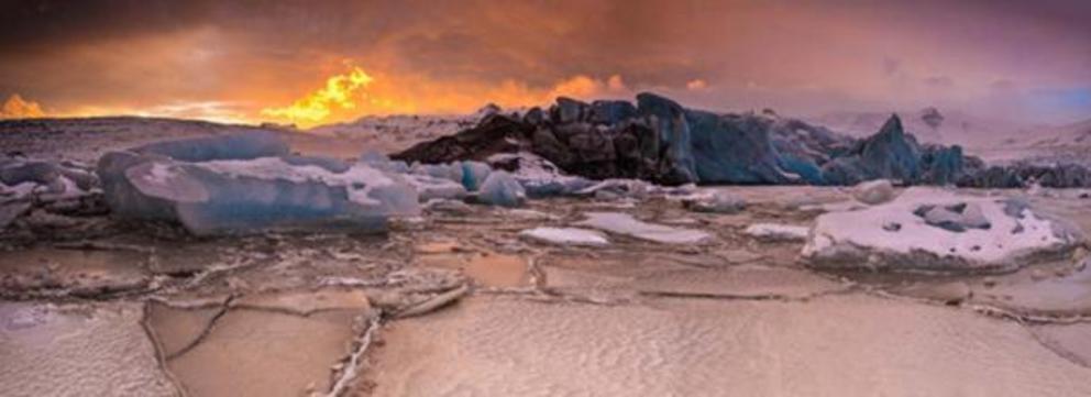 Beringia, the landmass that existed during glacial times was dry land.