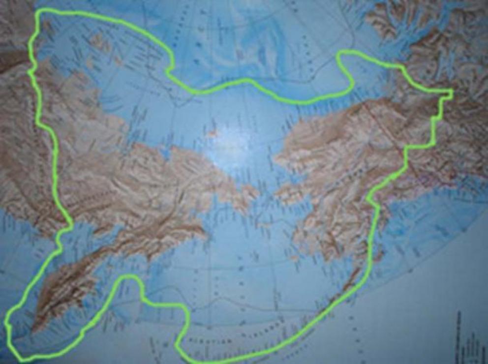 Beringia coverage at the time of the Denisovan.