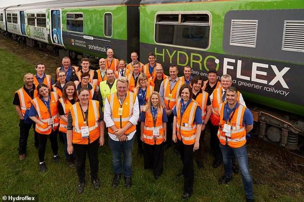 This means that no new trains will have to be built to specifically incorporate the hydrogen drive system - meaning existing trains can be recycled, further conserving precious resources