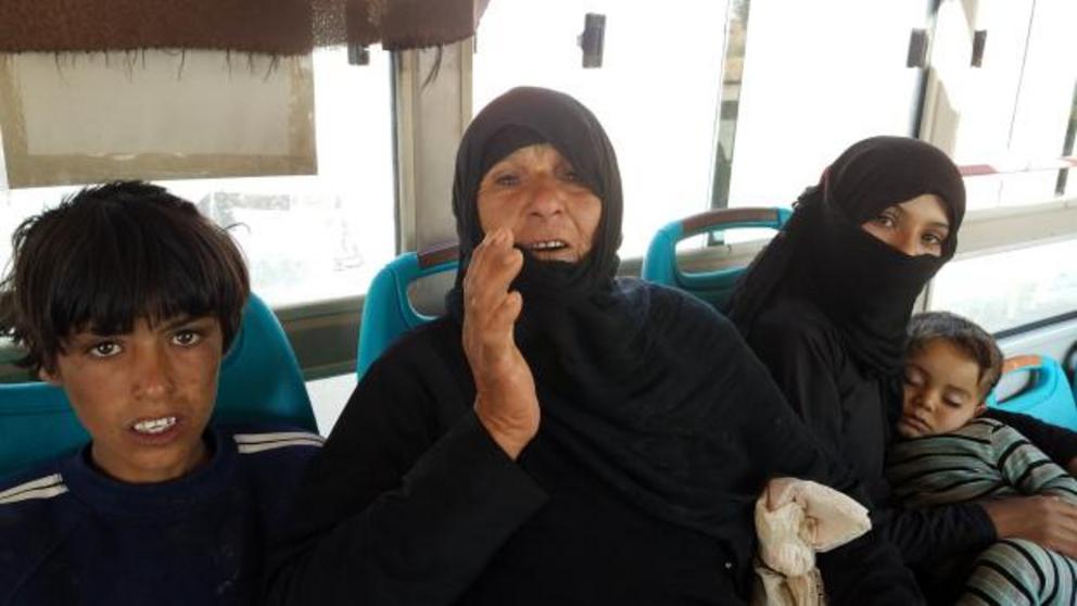 n elderly women evacuated from Rukban complained of hunger due to extremely high food prices. Photo | Eva Bartlett