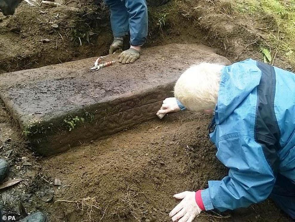 It now measures around 4.9 feet (1.5 metres), having been broken over the years and been reused as a grave marker in the 1790s.