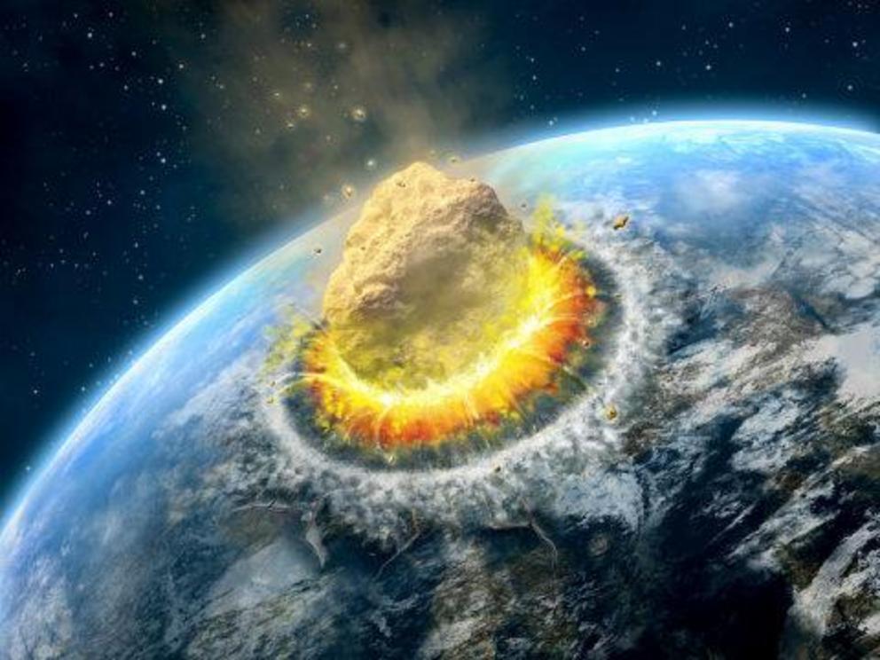 Asteroid impact illustration (stock image).  Credit: © Andrea Danti / Adobe Stock
