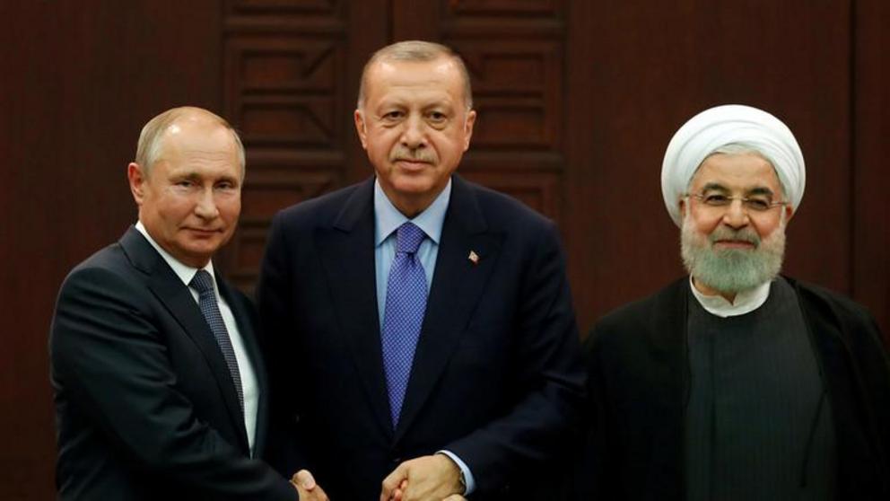 Presidents Putin of Russia, Erdogan of Turkey and Rouhani of Iran at a joint news conference in Ankara, Turkey, September 16, 2019. © Reuters / Umit Bektas 