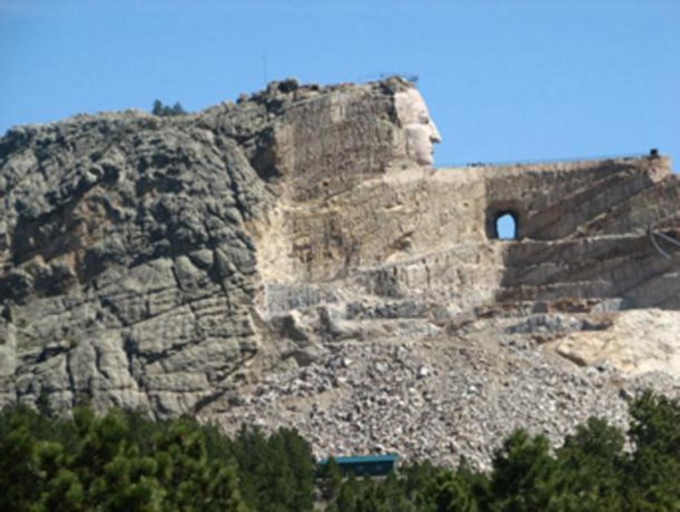 Crazy Horse Monument in the distance.