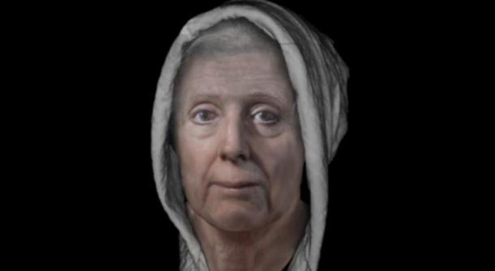 Reconstructed face of Lillias Adie