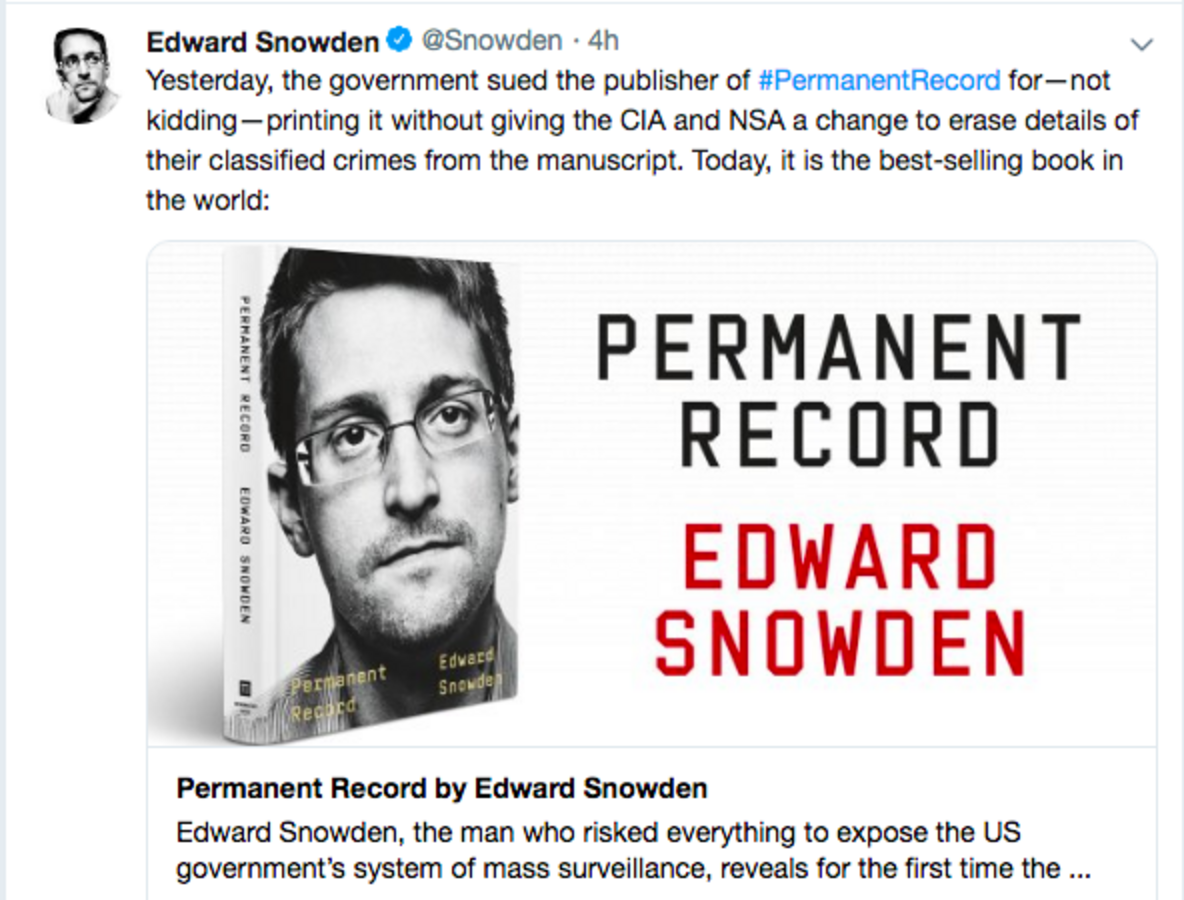 Snowden e. "permanent record".