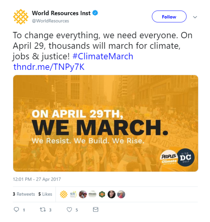  April 27, 2017: World Resources Institute