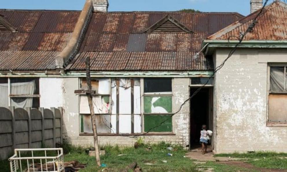 Poor migrants, many of them from Zimbabwe, have moved into dilapidated bungalows in Durban Deep’s old mining village.