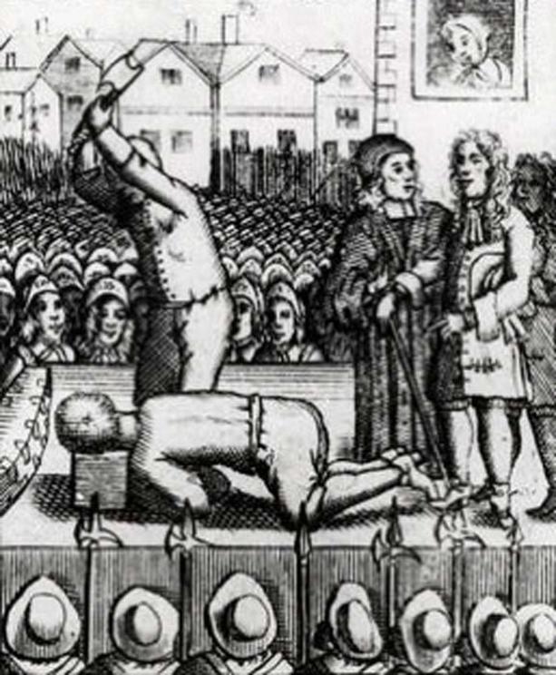 Execution of Monmouth on Tower Hill, 15 July, 1685.