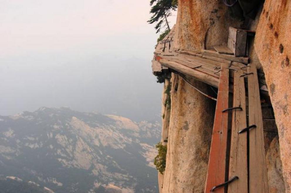 The Perilous ‘Plank Road’ on Mount Hua.