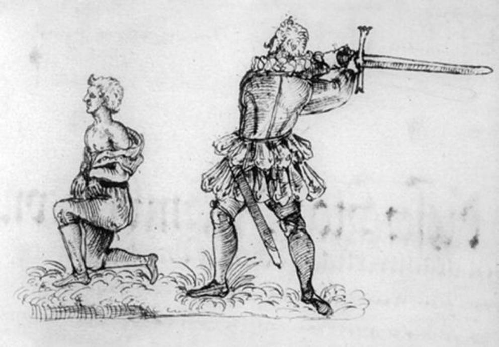 The executioner Franz Schmidt executing Hans Fröschel on May 18, 1591.