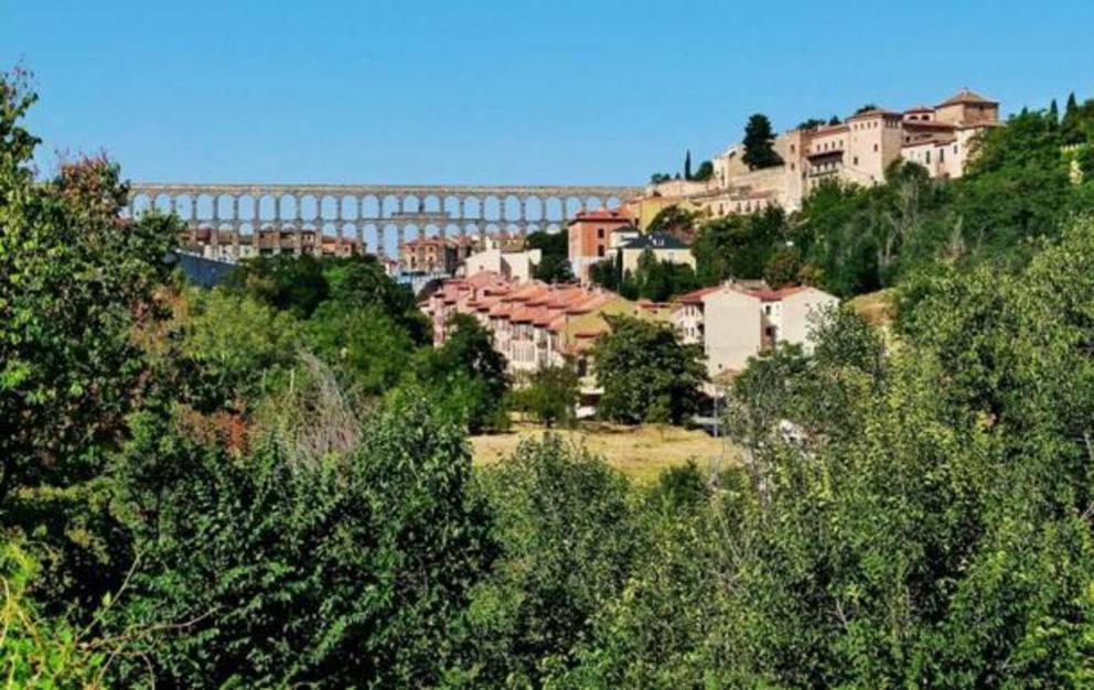 The Aqueduct of Segovia stands out in the landscape and is one of the most magnificent works of the Romans on the peninsula.