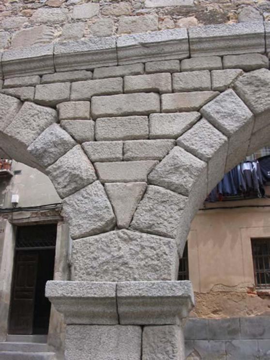 Restored portion of the Segovia aqueduct.