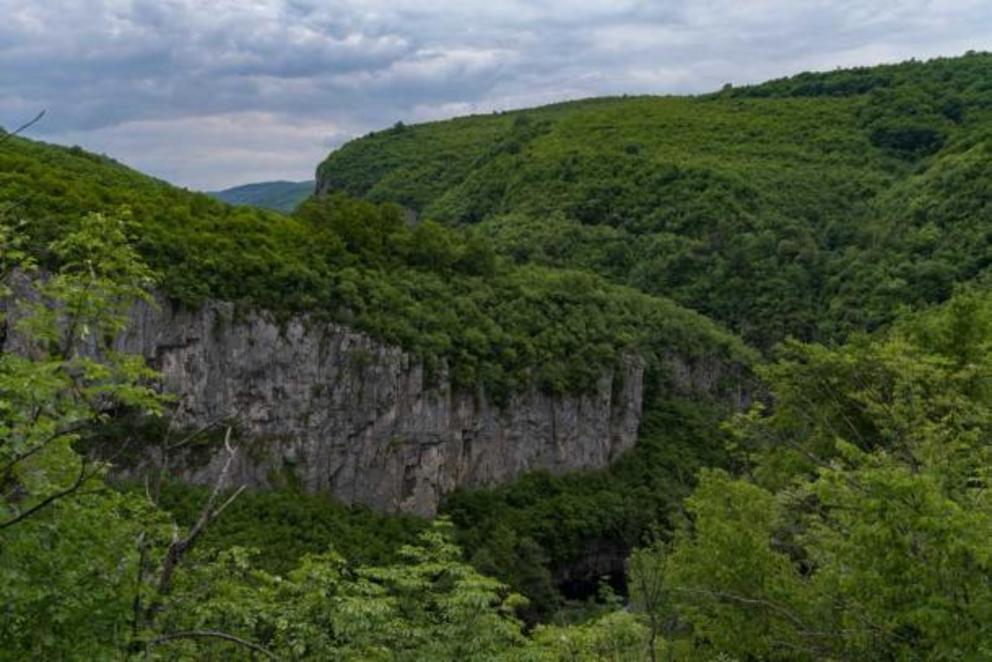 View of the canyons near the Dryanovo Monastery and Bacho Kiro caves.