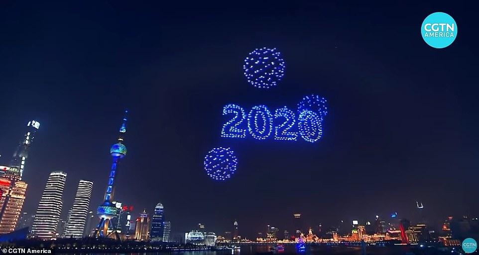 Shanghai replaces fireworks on New Year's Eve with thousands of drones