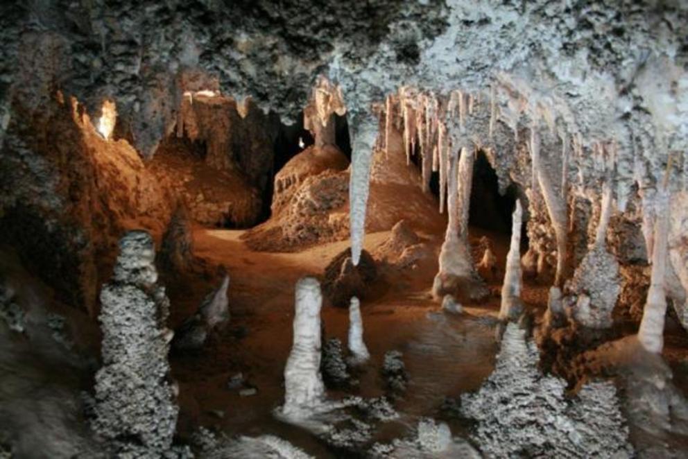 Limestone formations in the Imperial Cave at Jenolan Caves, NSW, Australia