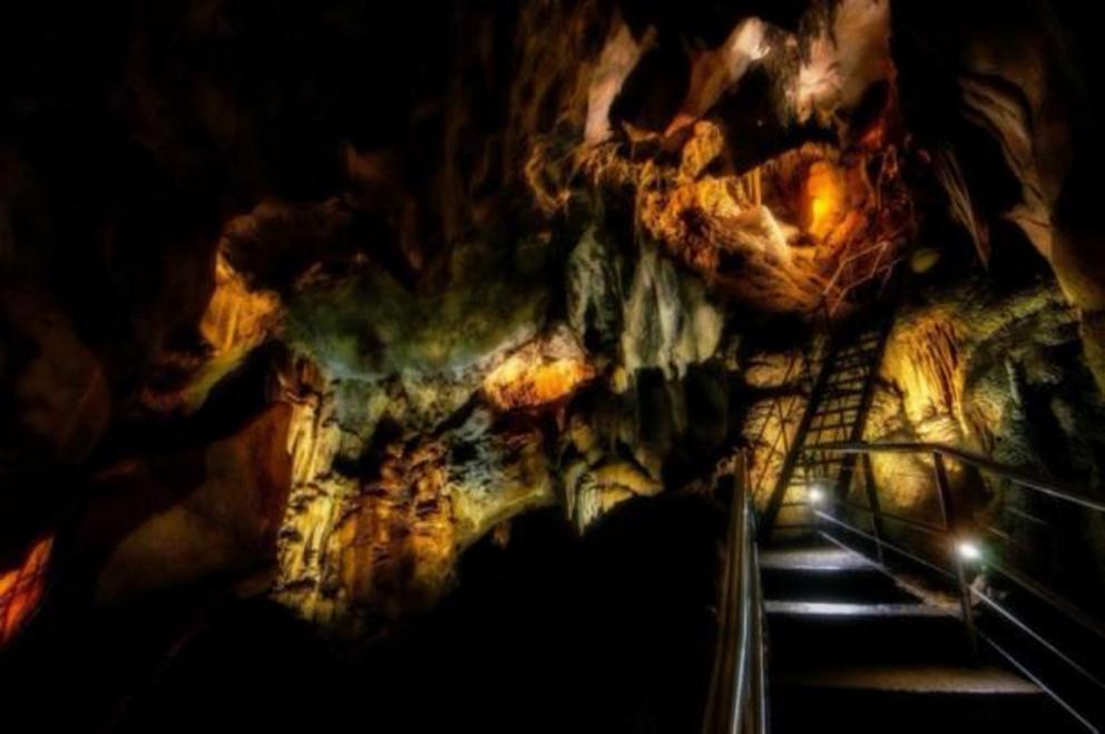 The Steep and Winding Ladders of the Chifley Cave at Jenolan Caves.