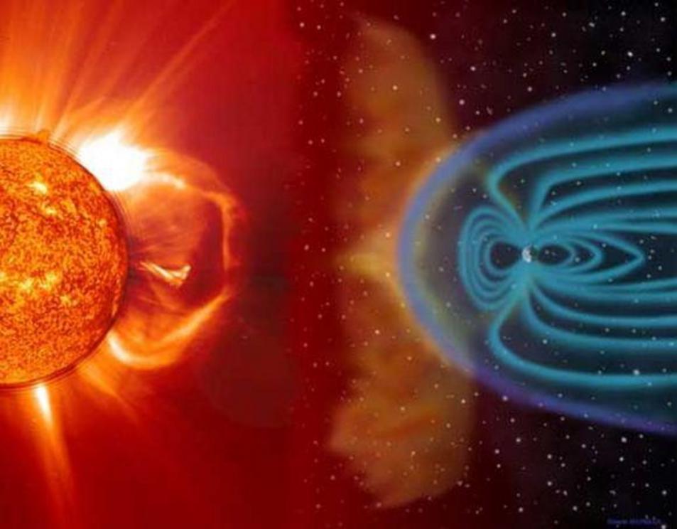 This visualization depicts what a coronal mass ejection might look like like as it interacts with the interplanetary medium and magnetic forces.
