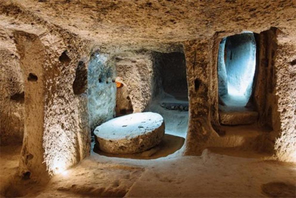 Derinkuyu underground city in Cappadocia, Turkey