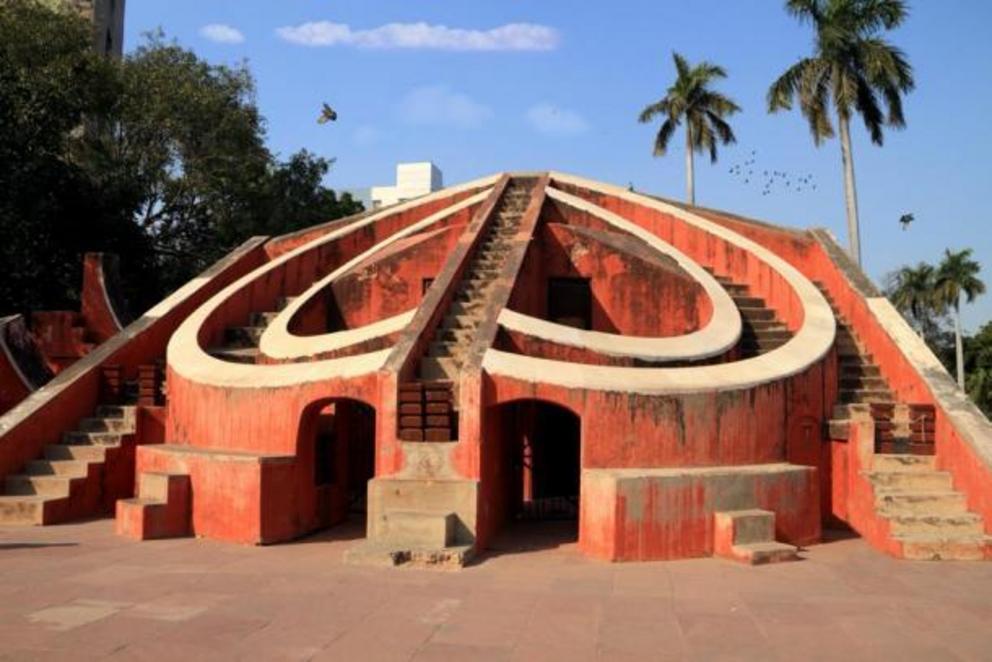 Jantar Mantar astronomy instrument, New Delhi, India.