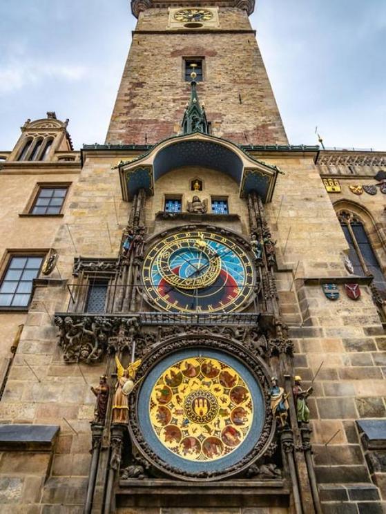 The astronomical clock in Prague, Czech Republic.