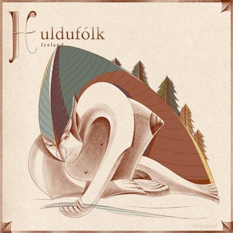 Illustration of Iceland’s Huldufólk.