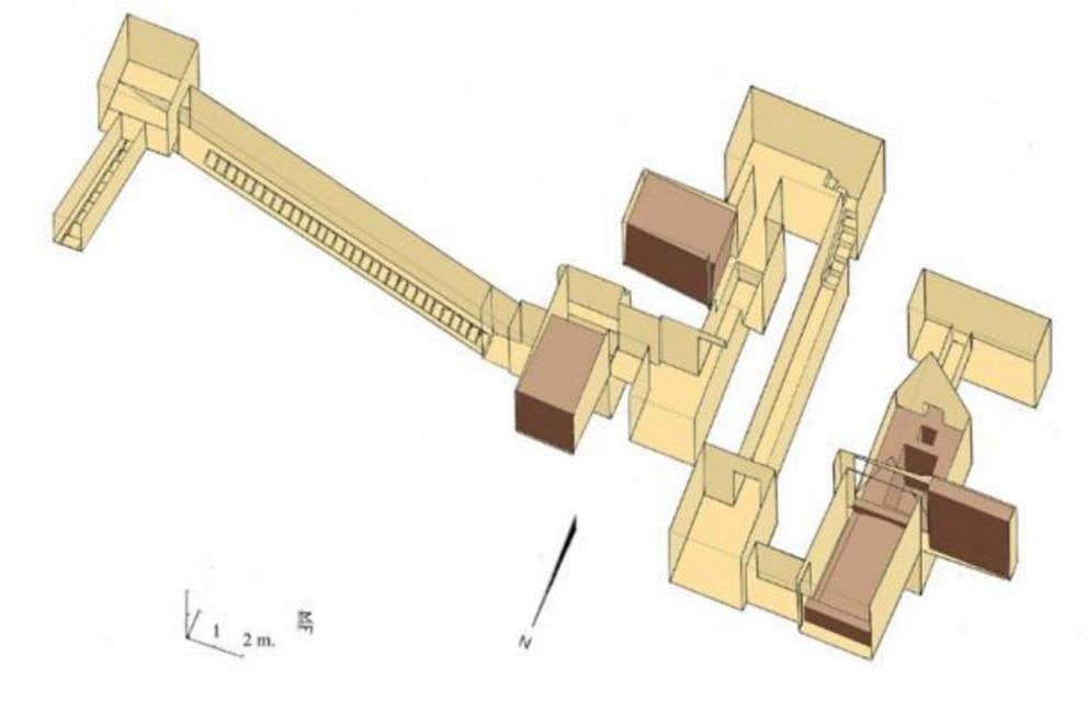 Internal sub-structure of the Mazghuna North pyramid built for Sobekneferu.